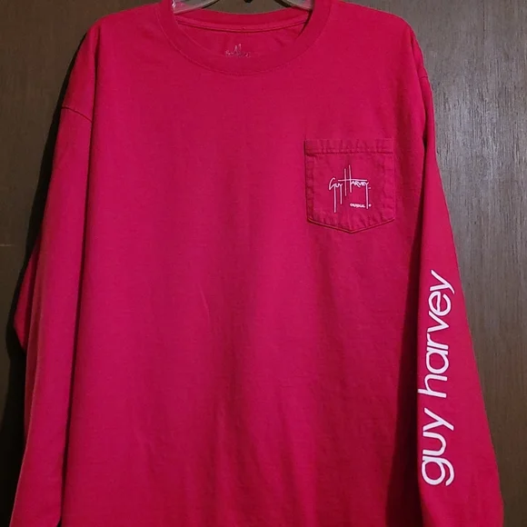 Guy Harvey red long sleeve graphic T shirt XL - Picture 4 of 4